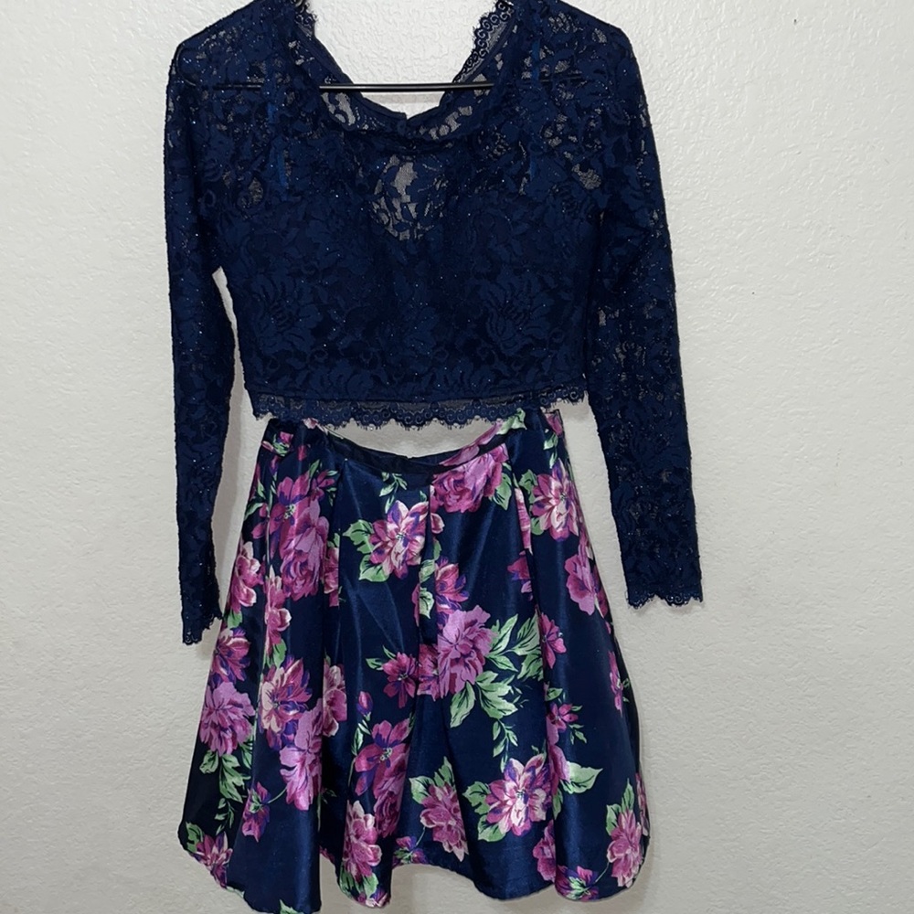 Two piece Sequins heart set